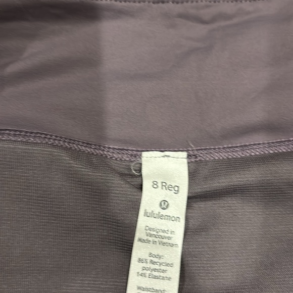 Lululemon size 8 speed up short. 2 1/2 inch inseam taupe in color. - Picture 3 of 7